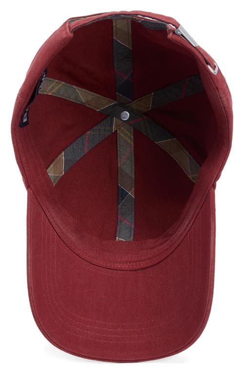Barbour Cascade Baseball Cap In Red