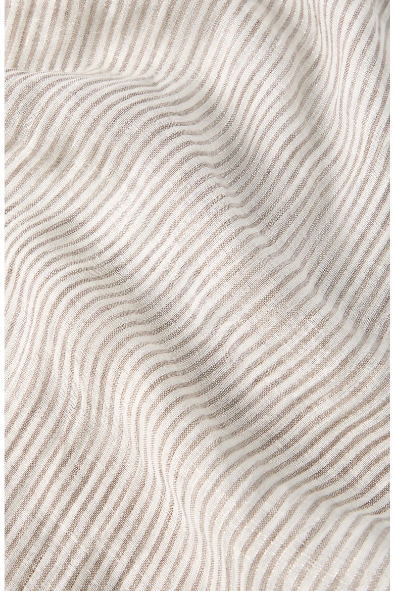 Sparkling striped linen scarf, Alternate, color, Panama