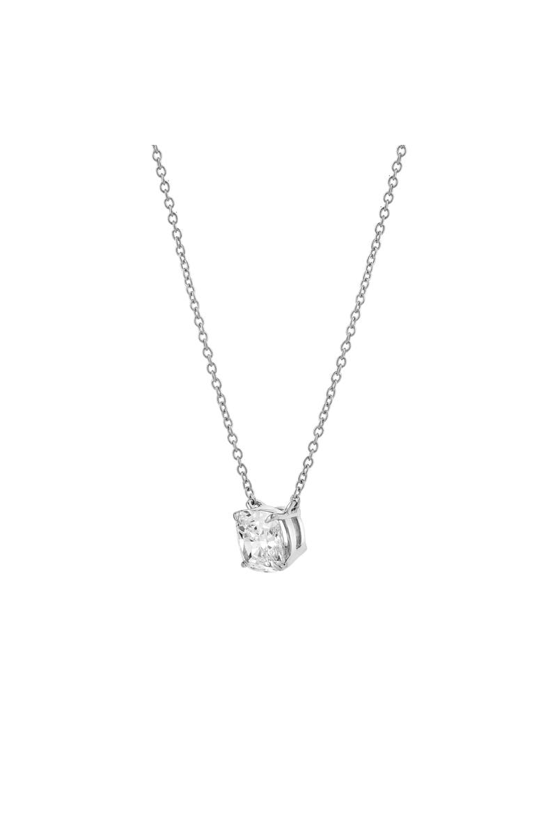 LuvMyJewelry Cushion Chic 14K Gold Lab Grown Diamond Necklace - 1.00 ct, Alternate, color, 14K White Gold