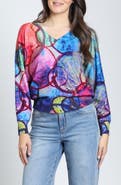 APNY Overlapping Circles V-Neck Sweater