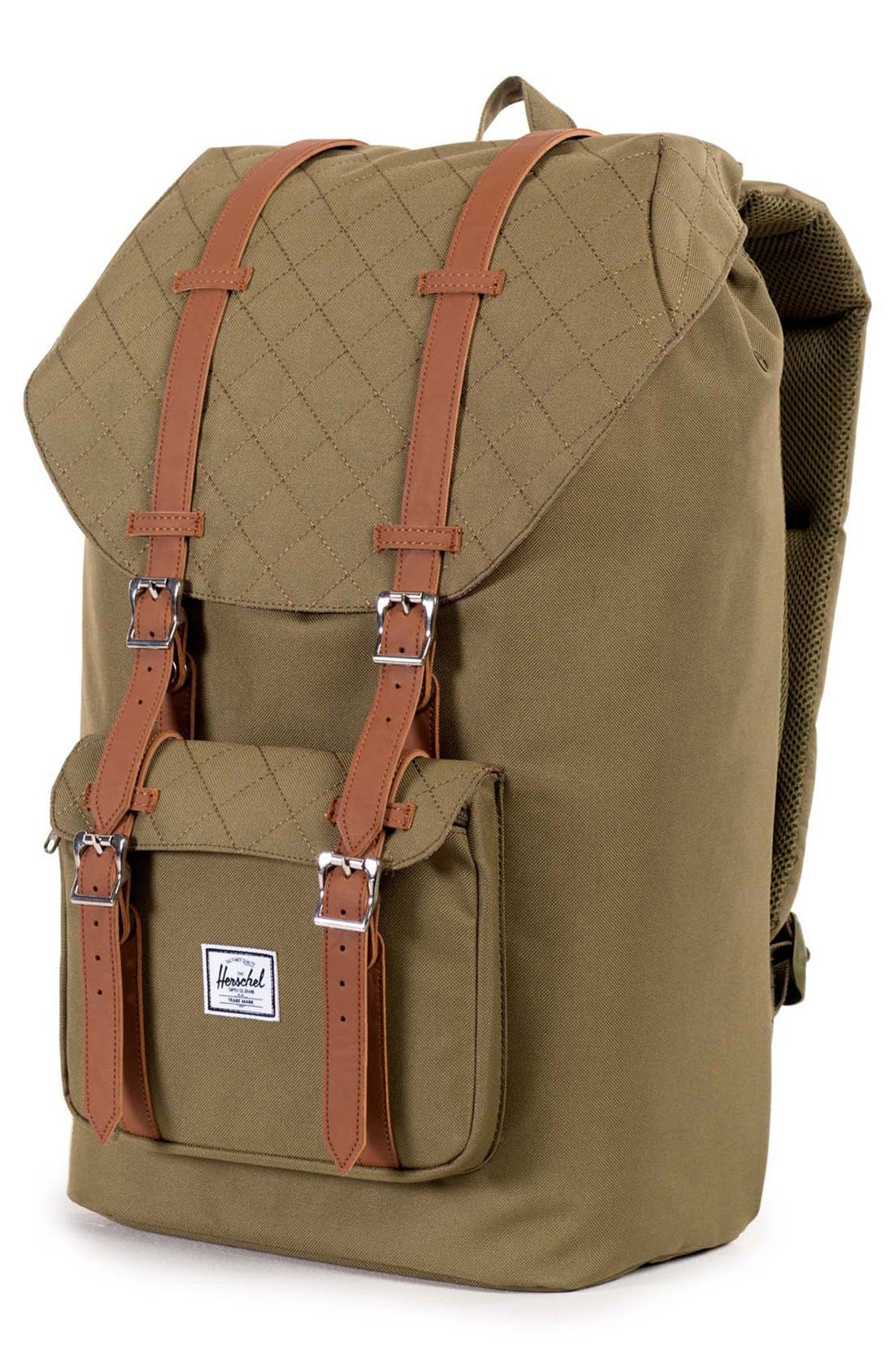 'Little America' Backpack, Alternate, color, ARMY QUILT