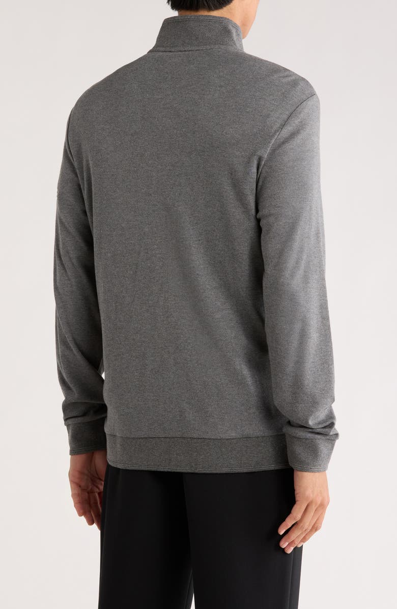 Bugatchi Stretch Knit Full Zip Jacket, Alternate, color, Anthracite