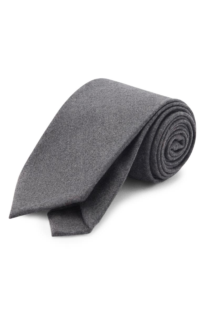 MANGO Wool Plain Tie, Alternate, color,