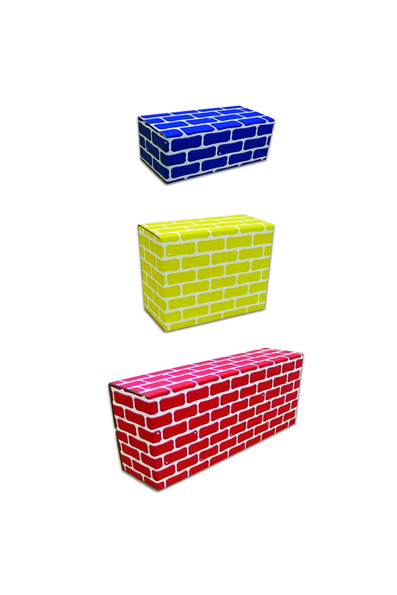 Cardboard Brick Block Large Building Set - 44 Pieces, Alternate, color, Multicolored