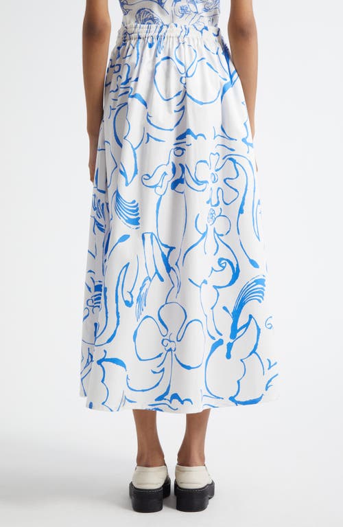 Marimekko Buklee Baluns Cotton Skirt In White