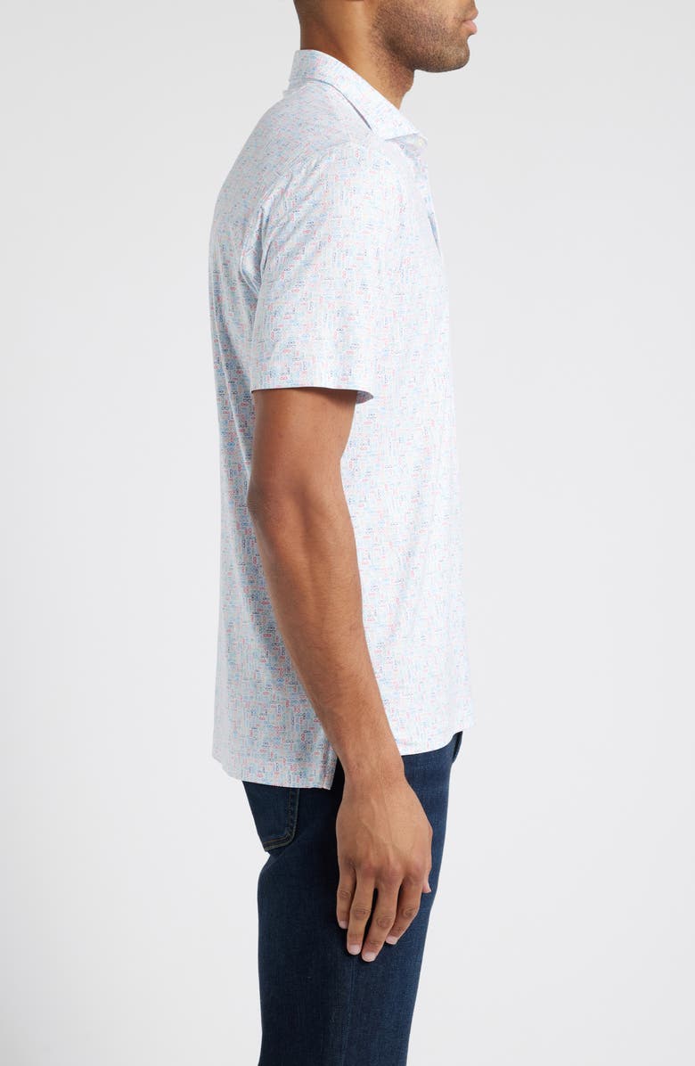 johnnie-O Specs Glasses Print PREP-FORMANCE Golf Polo, Main, color, White