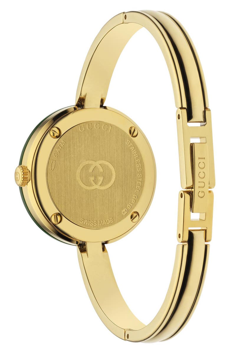 Gucci Play Bangle Bracelet Watch, 28mm, Alternate, color, White/ Gold