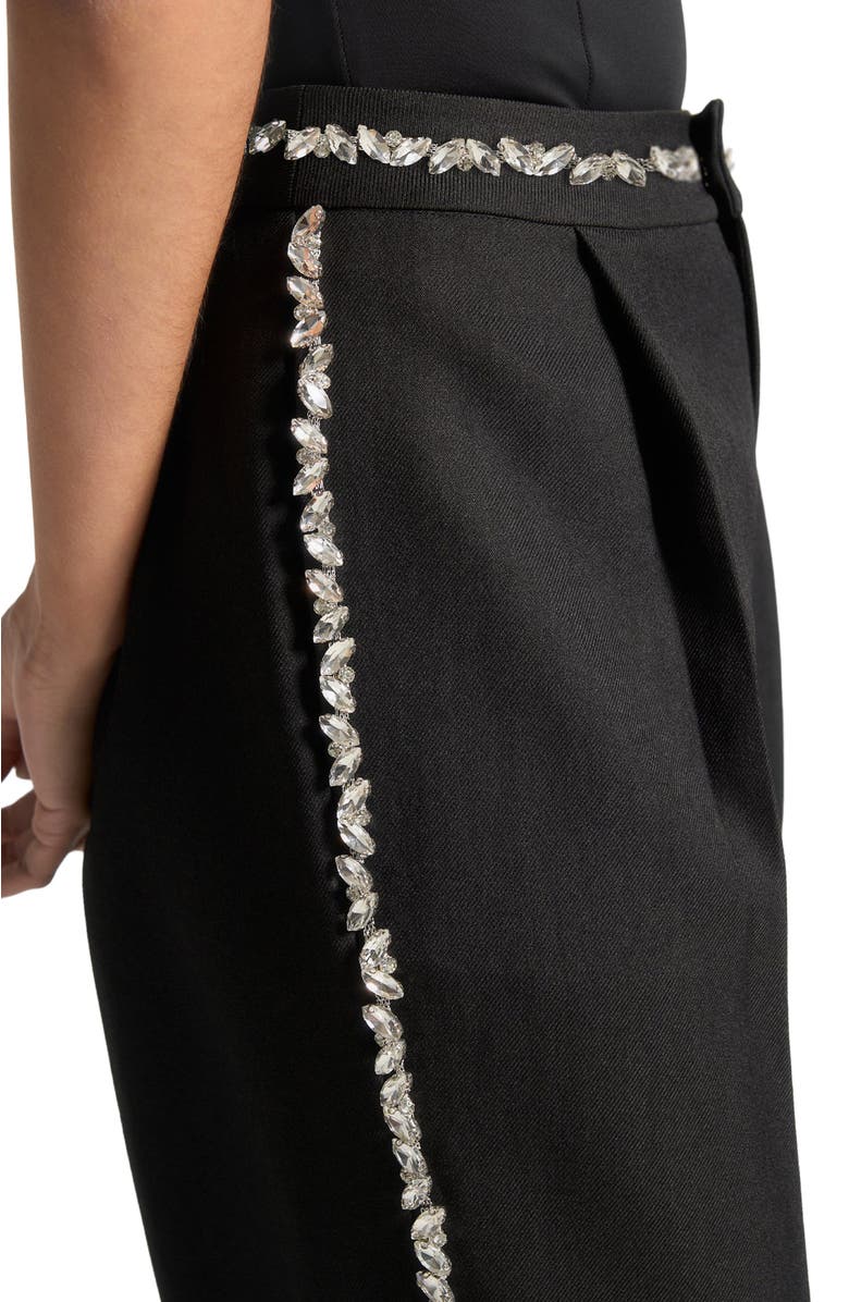 Manière De Voir Patricia Embellished Tailored Trousers, Alternate, color, Black