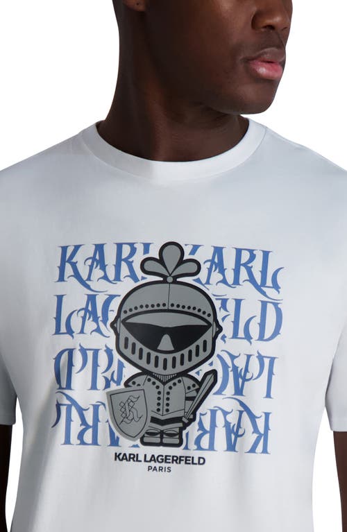 Karl Lagerfeld Paris Gothic Karl Logo Graphic T-shirt In White