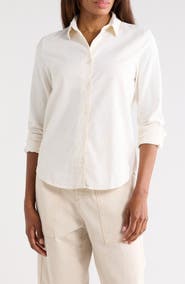 AG Cade Linen & Cotton Button-Up Shirt