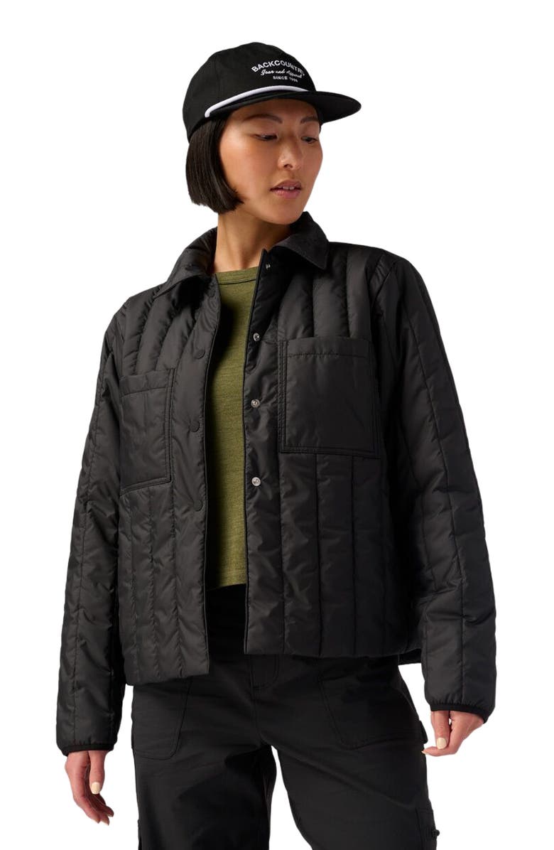 Backcountry Oakbury Synthetic Quilted Shirt Jacket - Women's, Main, color, Black