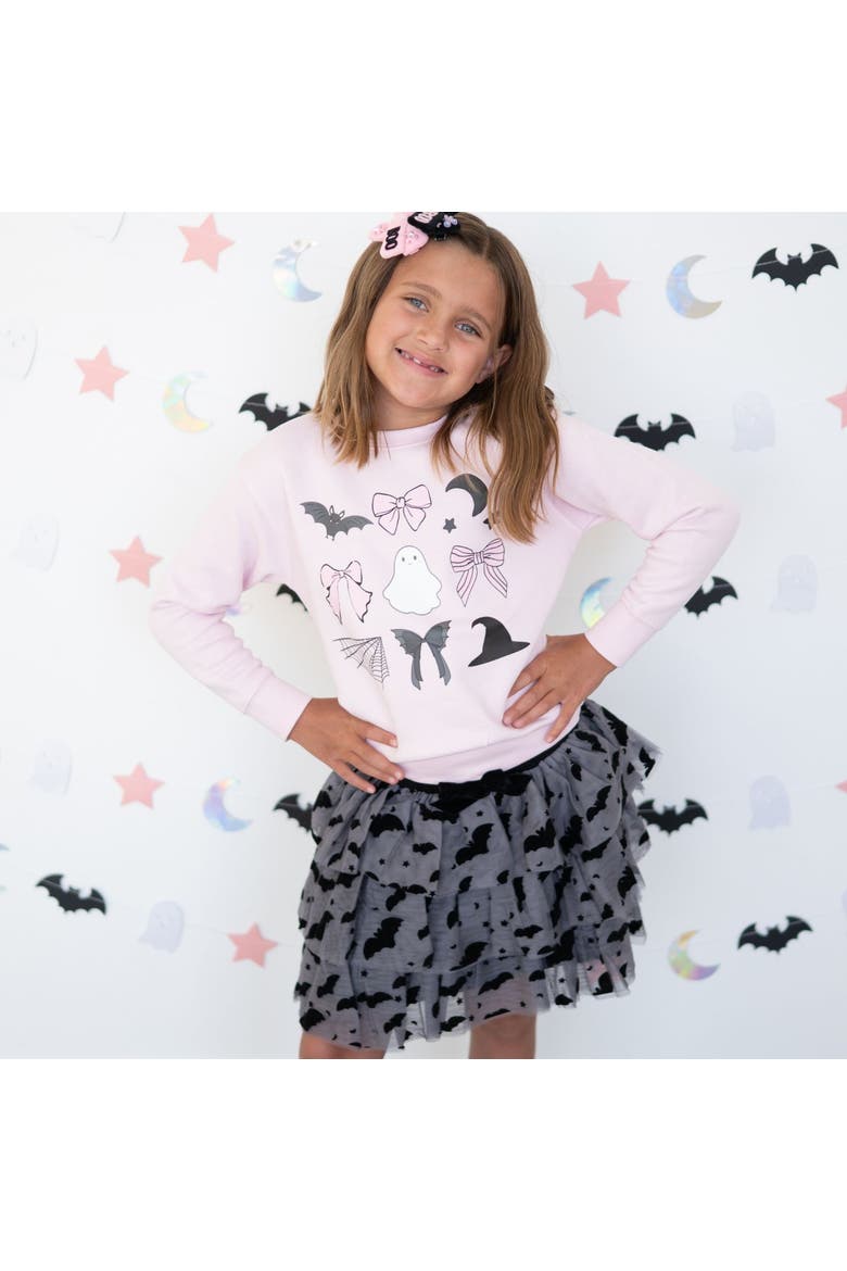 Spooky Cute Halloween Sweatshirt, Alternate, color, Ballet Pink