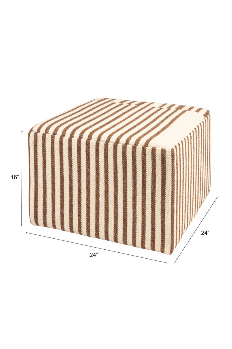 Upholstered Coffee Table Ottoman, Alternate, color, Ivory