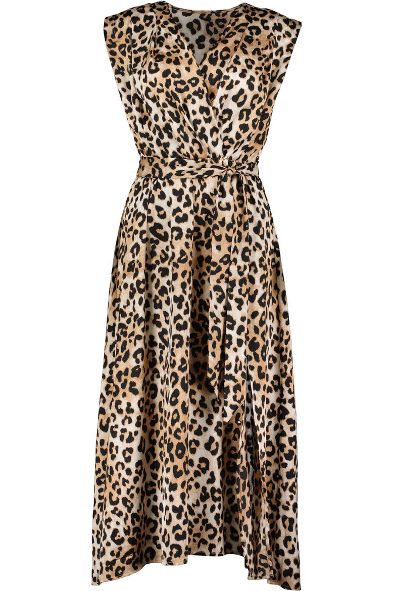Aeries Wrap Dress, Alternate, color, Leo Print