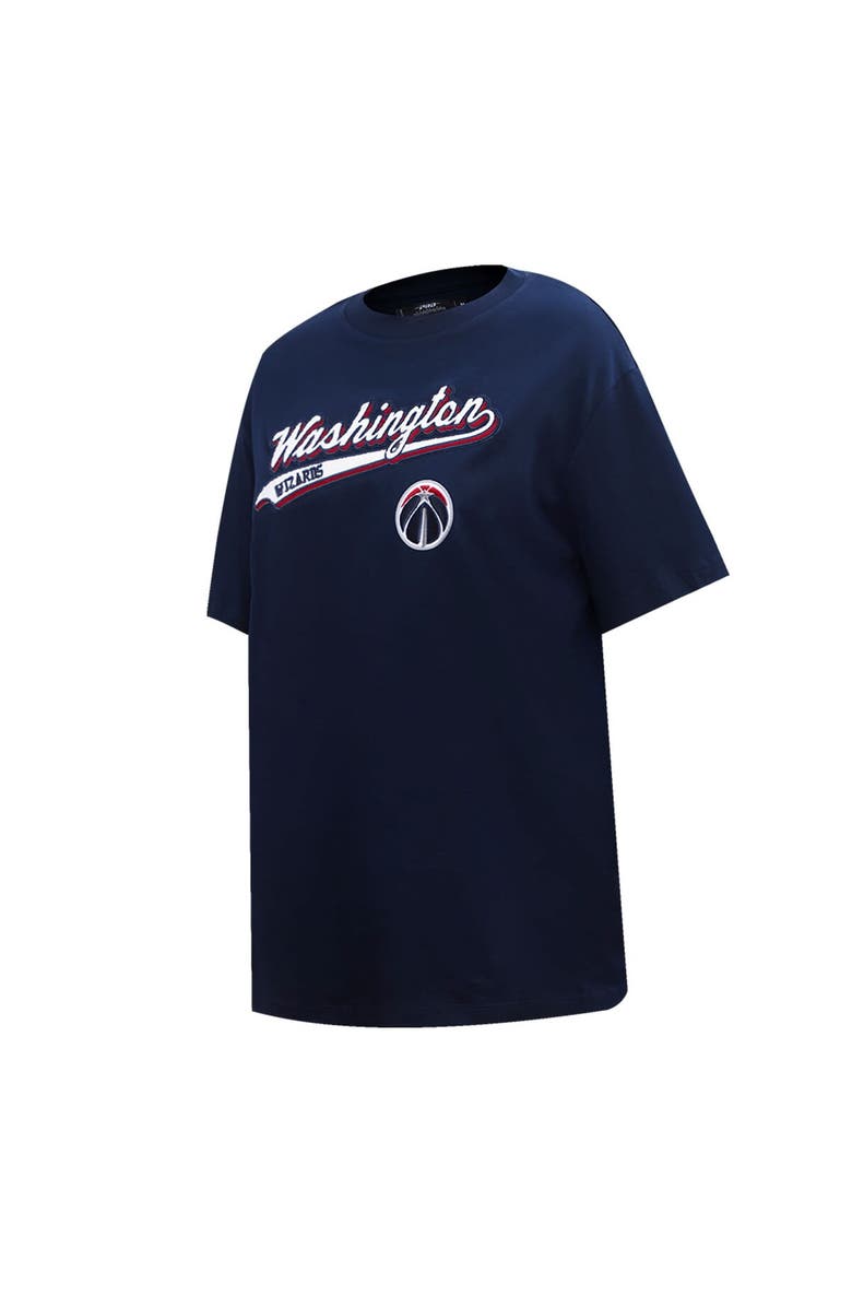 PRO STANDARD Women's Pro Standard Navy Washington Wizards Script Boyfriend T-Shirt, Alternate, color, Navy