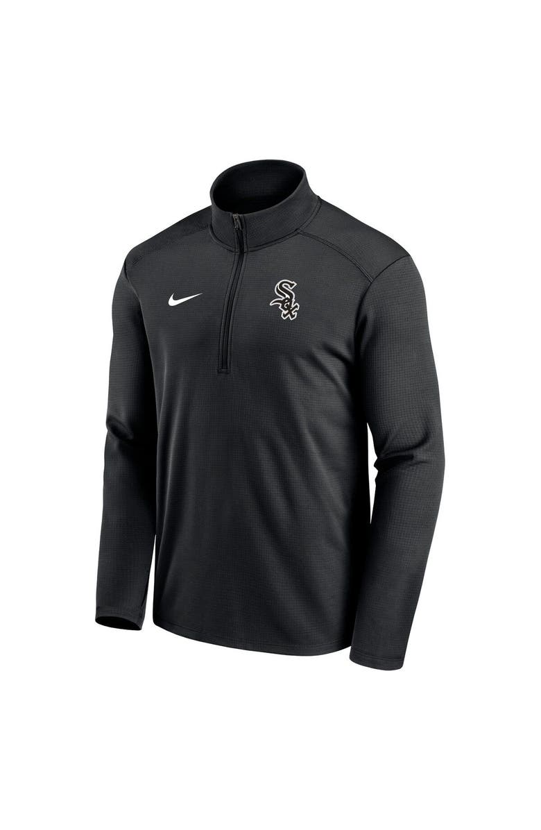 Nike Men's Nike Black Chicago White Sox Agility Pacer Lightweight Performance Half-Zip Top, Alternate, color, Black
