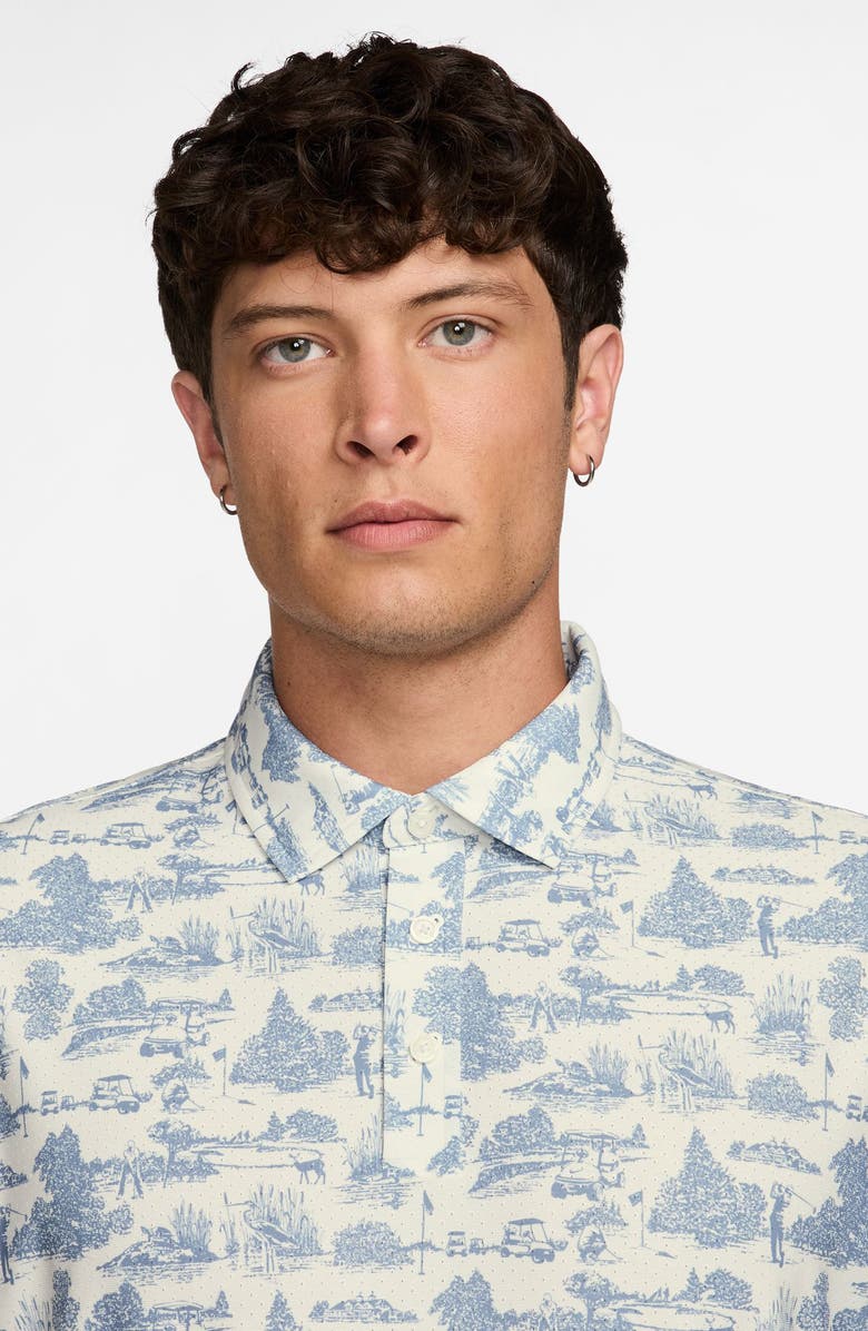 Nike Toile Dri-FIT Perforated Golf Polo, Alternate, color, Work Blue