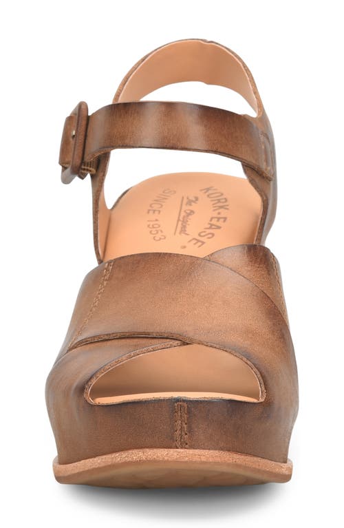 Kork-ease ® Drew Platform Sandal In Brown Leather