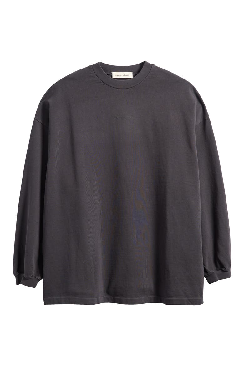 Signature '90s Long Sleeve Logo T-Shirt, Alternate, color, FADED BLACK