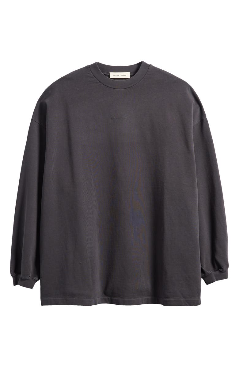Fear of God Essentials Signature '90s Long Sleeve Logo T-Shirt, Alternate, color, Faded Black