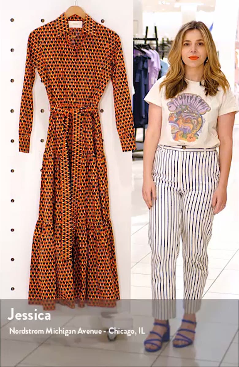 Bellini Print Poplin Maxi Dress, sales video thumbnail