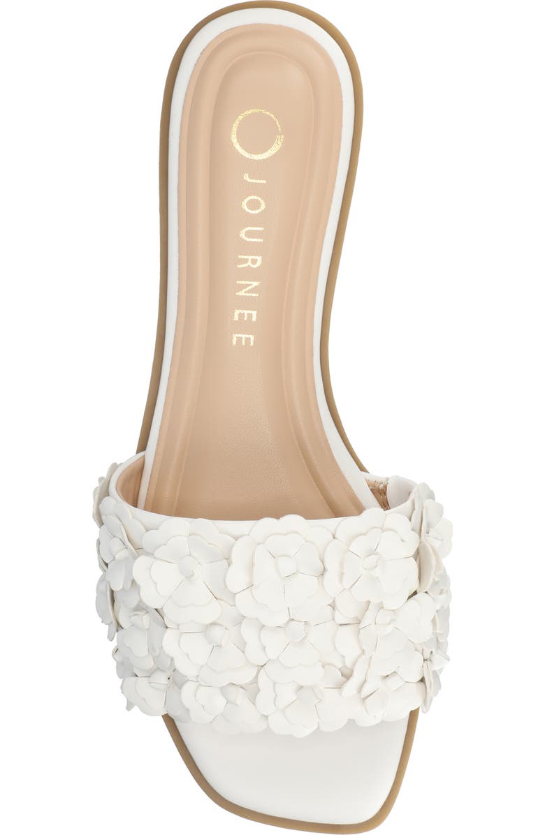 Journee Collection Azalea Slide Sandal, Alternate, color, White