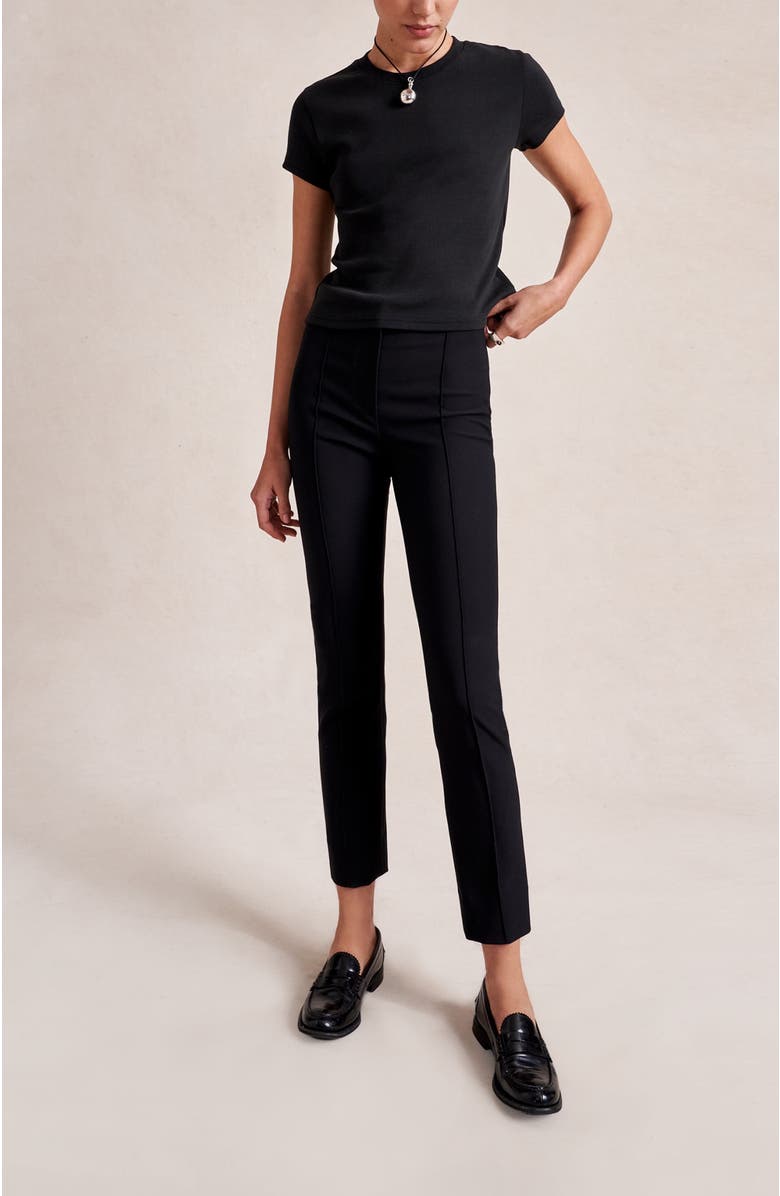 La Ligne Yvonne Pant, Alternate, color, Black