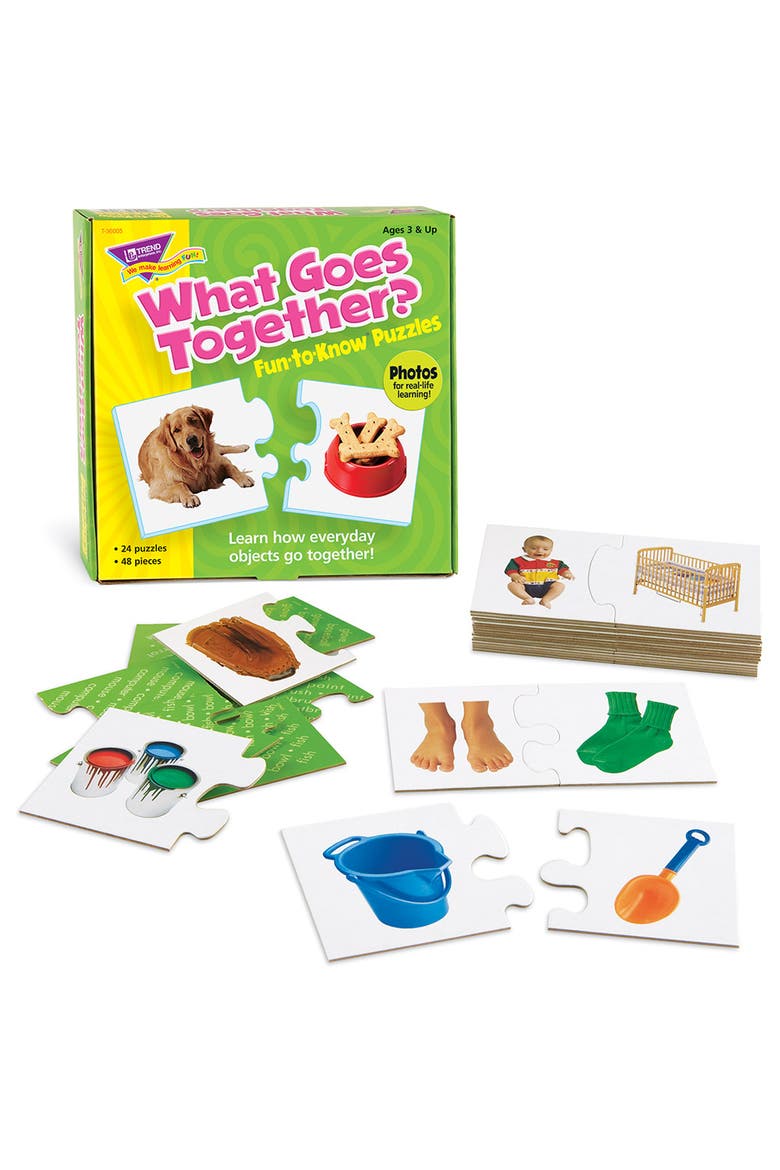 "What Goes Together?" Funtoknow Puzzle, Multicolor, 3 X 6 In, Alternate, color, Multicolored