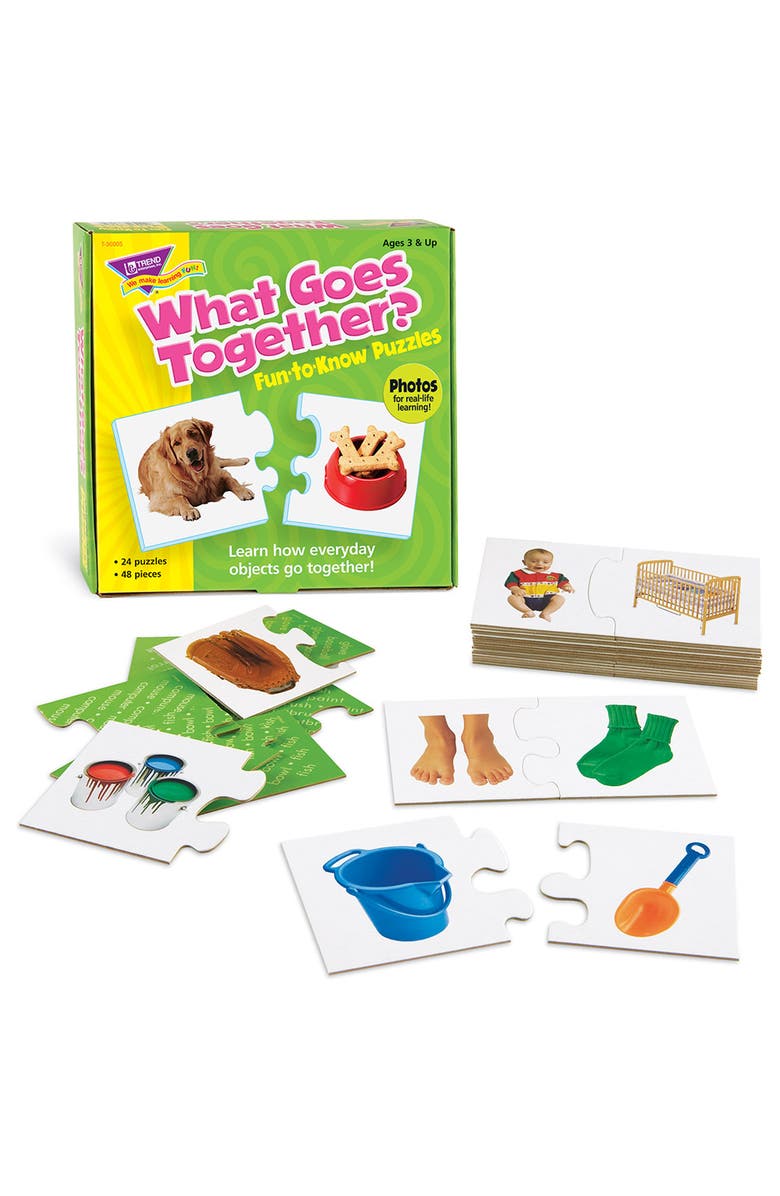 TREND enterprises, Inc. "What Goes Together?" Funtoknow Puzzle, Multicolor, 3 X 6 In, Alternate, color,