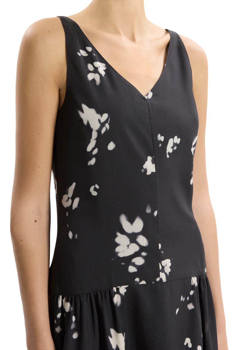 Floral Sleeveless Drop Waist Dress, Alternate, color, BLACK MULTI