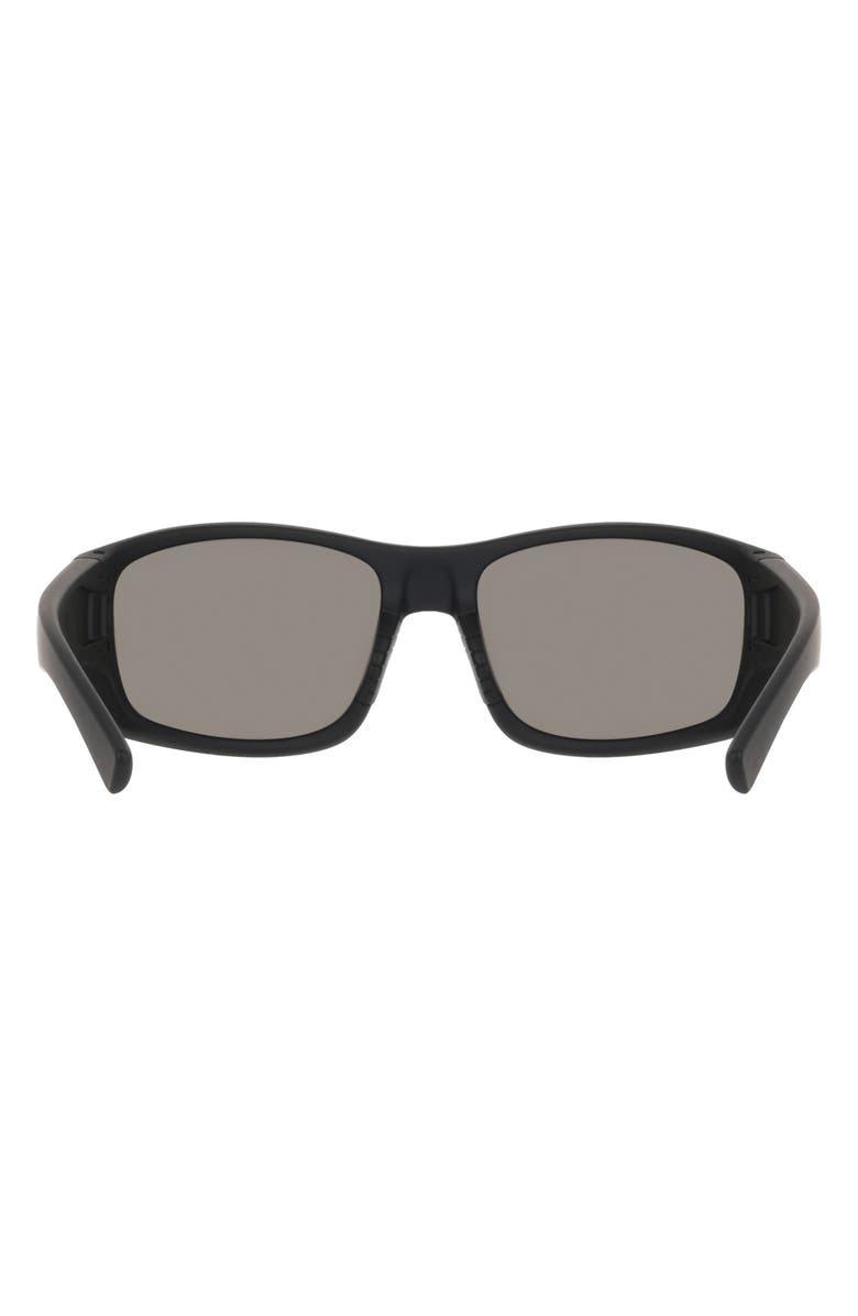 DRAGON 64mm Oversize Rectangular Sunglasses, Alternate, color, Matte Black/ Blue Mirror