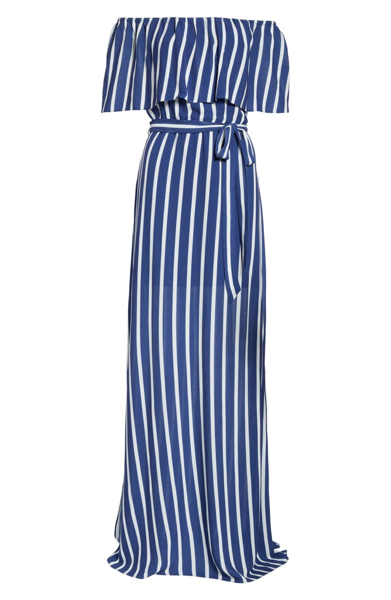 Alice + Olivia Grazi Off the Shoulder Maxi Dress, Alternate, color,