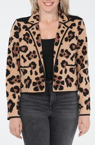 RAIN AND ROSE Animal Print Jacket