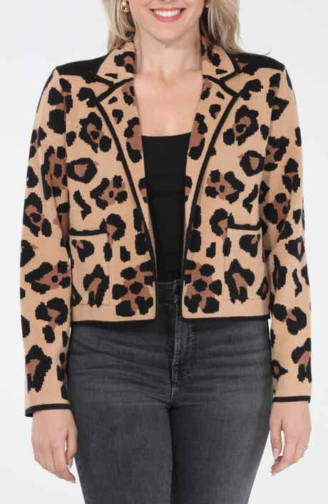 RAIN AND ROSE Animal Print Jacket