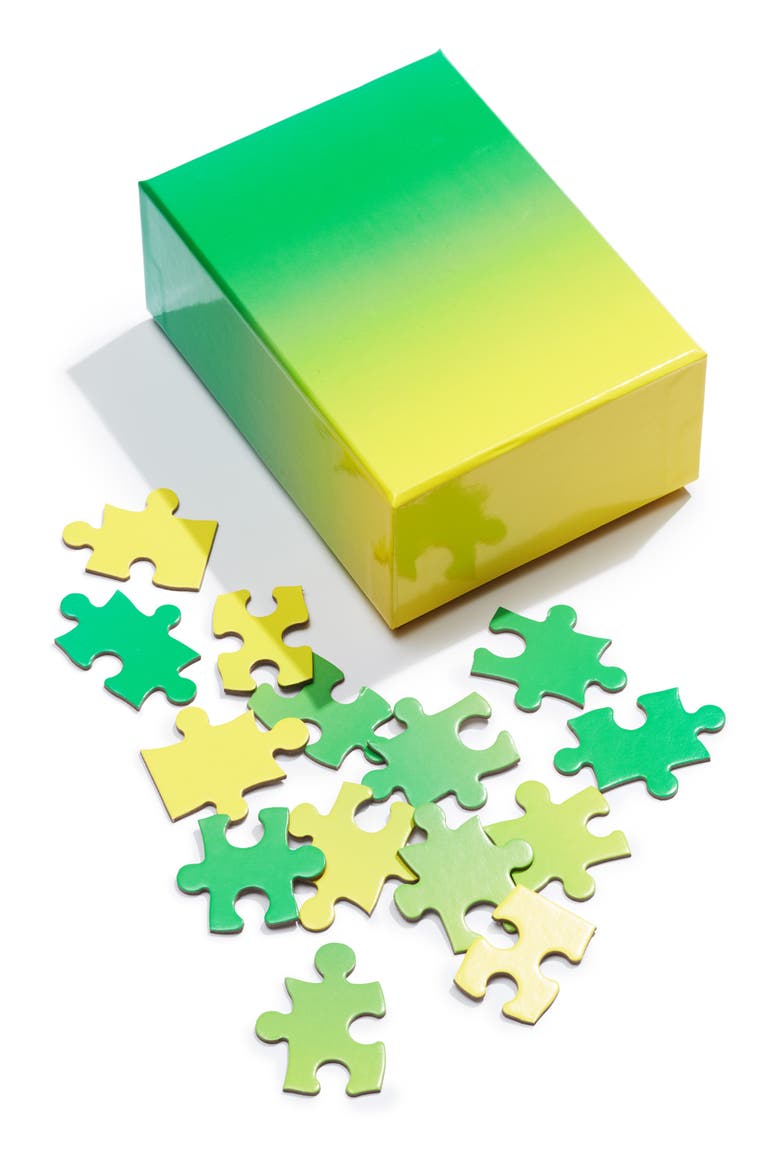 Small Gradient Jigsaw Puzzle, Main, color, GREEN/ YELLOW