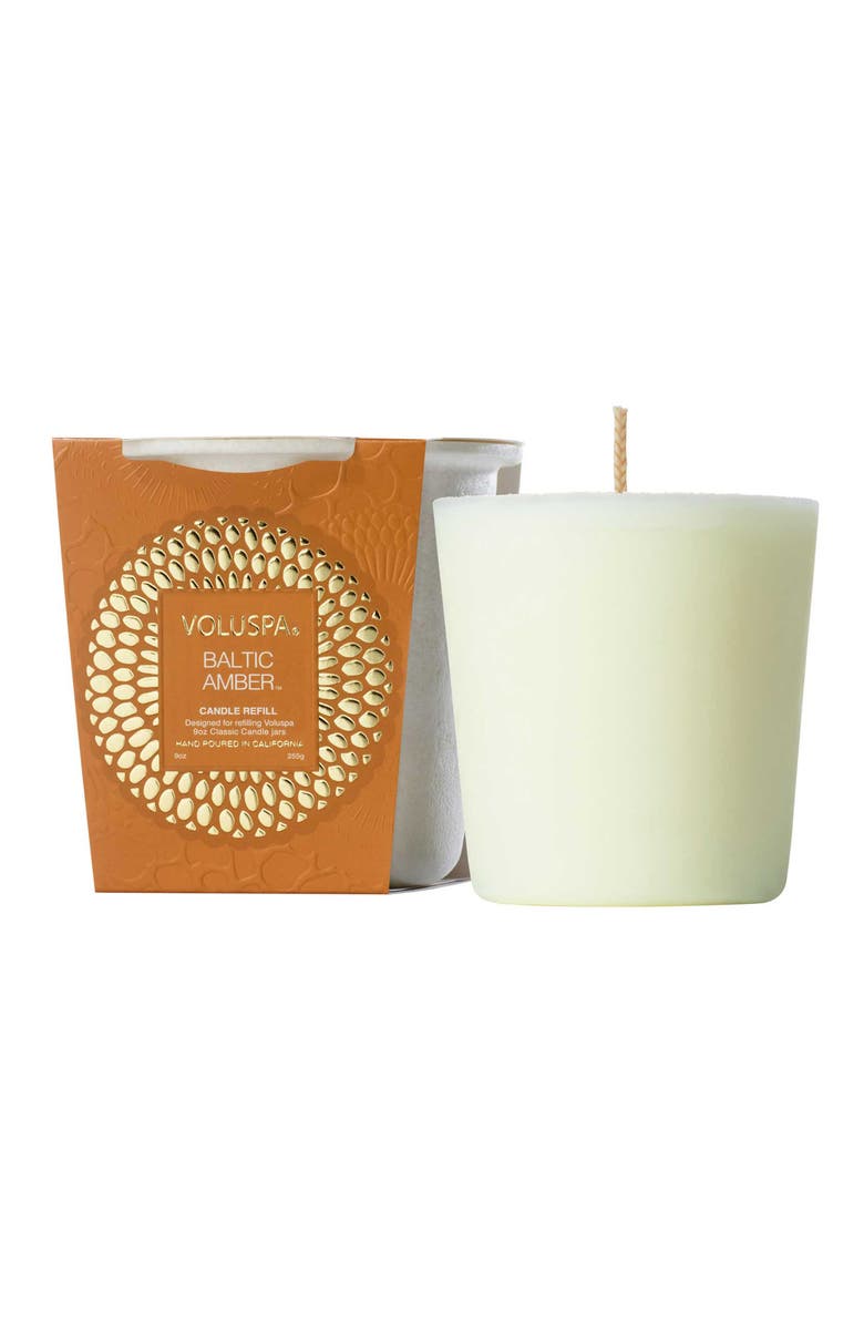Voluspa Baltic Amber Classic Candle Refill, Main, color, 