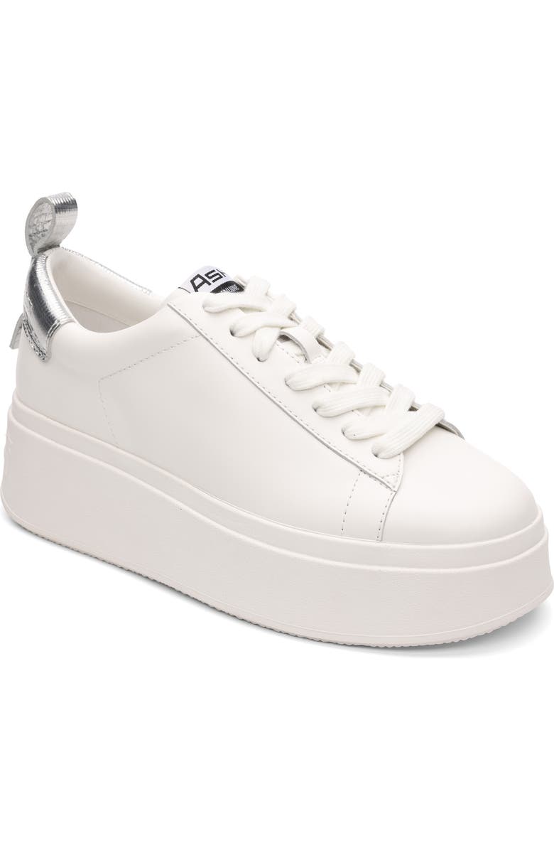 Ash Maya Platform Sneaker, Main, color, White/ Silver