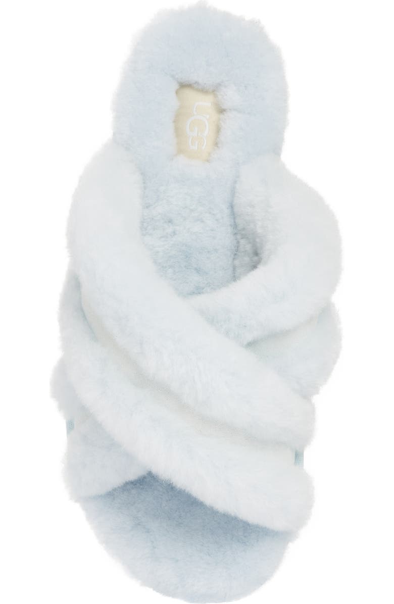 UGG<sup>®</sup> Scuffita Genuine Shearling Slide Slipper, Alternate, color, Reef Blue