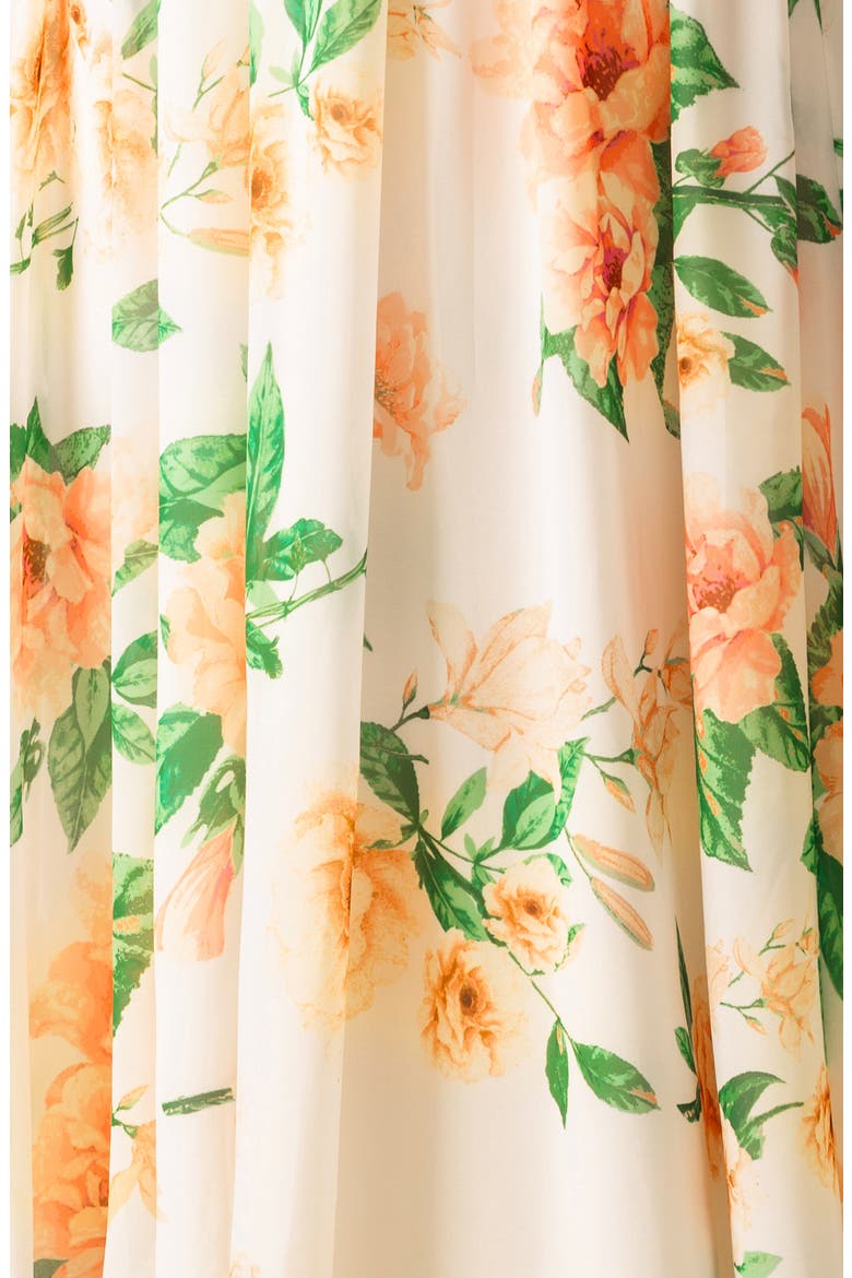 Floral Tie Strap Maxi Dress, Alternate, color, IVORY/ PEACH