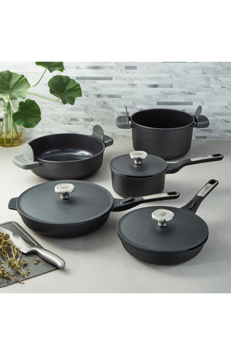 BergHOFF Leo Phantom 2.1-Quart Saucepan with Lid, Alternate, color, Black