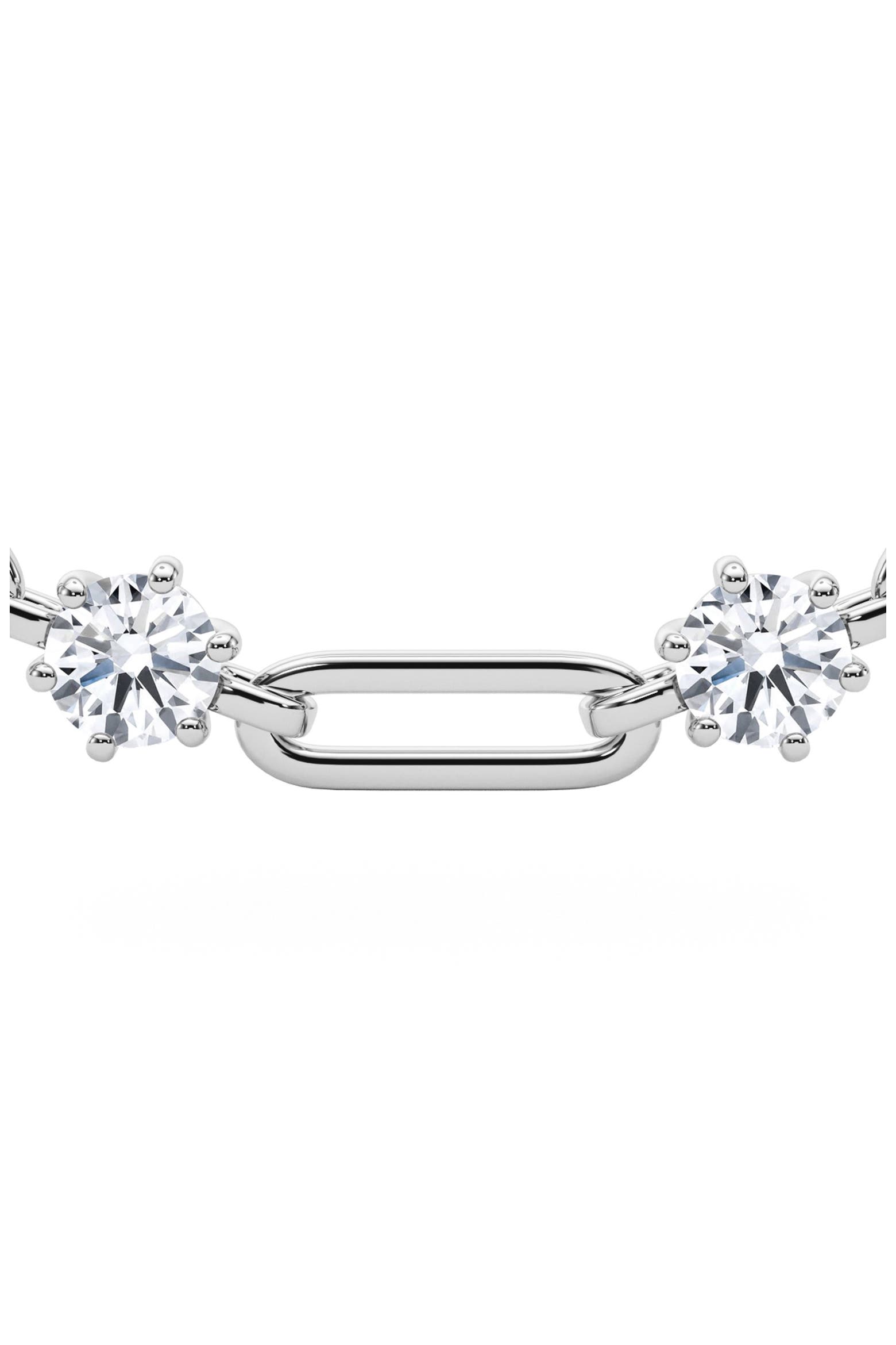 Decorative Paper Chain HauteCarat Lab Created Diamond Paper Clip Chain Necklace (Women ...