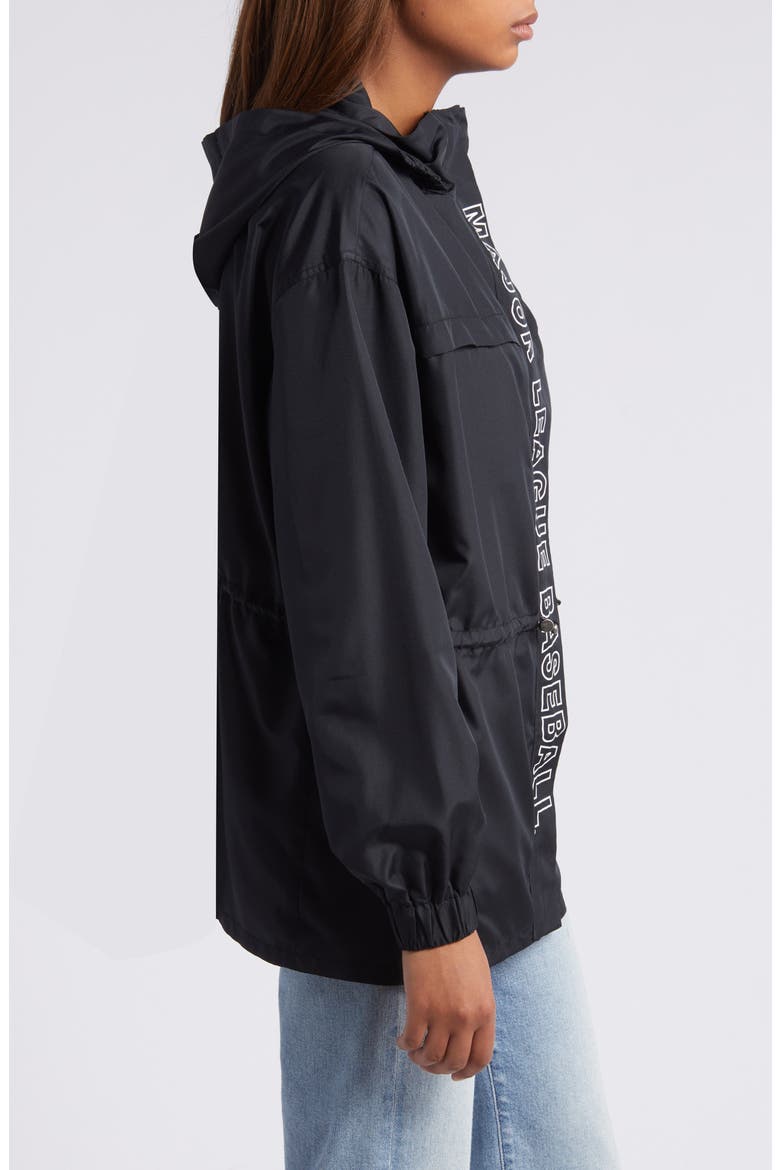 Women's WEAR by Erin Andrews Black MLB Merchandise Full-Zip Windbreaker Hoodie Jacket, Alternate, color, Black