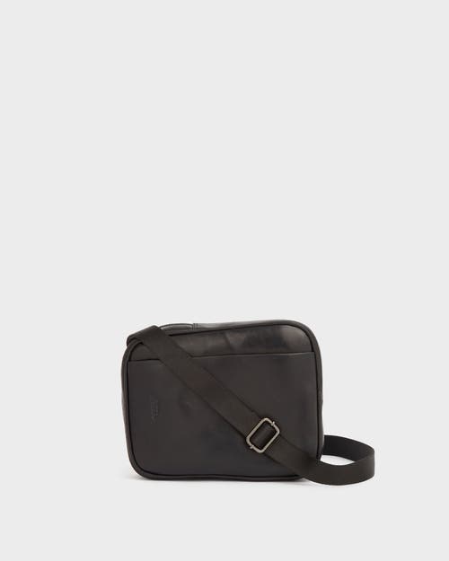 Osprey London The Carter Small Leather 2 Way Messenger Bag In Black