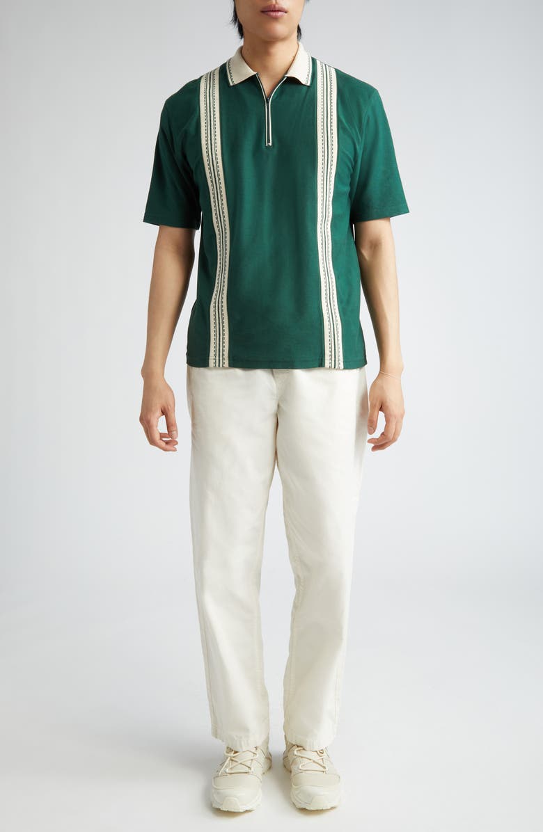 PALMES Luca Organic Cotton Piqué Zip Polo, Alternate, color, 