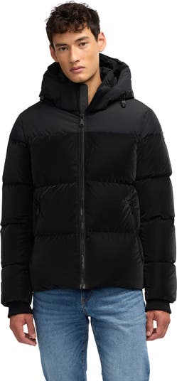 Men's Mato Mixed-Media Channel Quilted Puffer