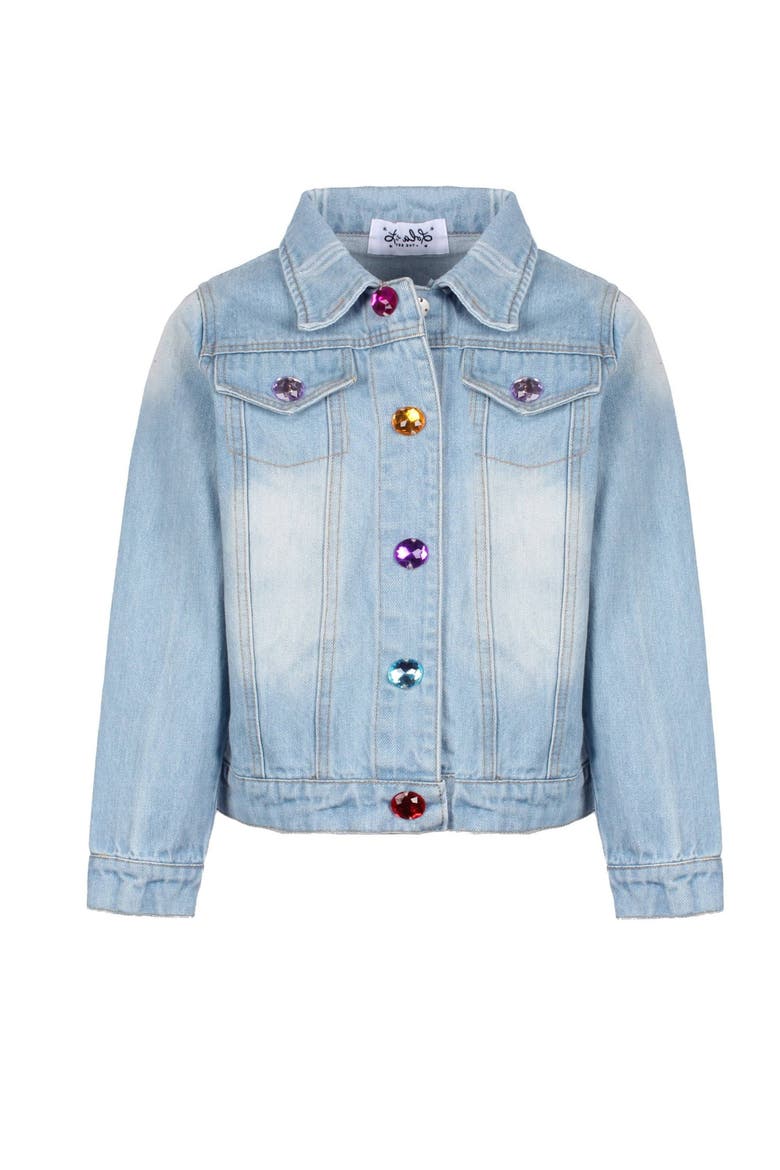 Crystal Rain Denim Jacket, Alternate, color, Light Blue