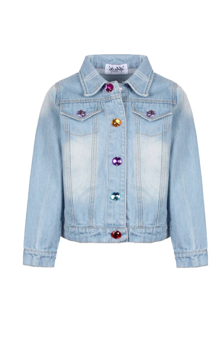 Lola + The Boys Crystal Rain Denim Jacket, Alternate, color, Light Blue