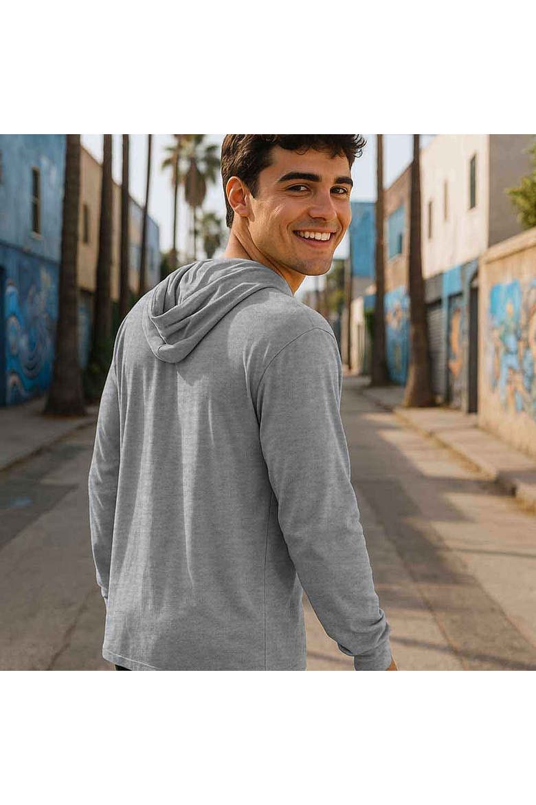 Mens Ghost Hooded Long Sleeve Jersey Tee, Alternate, color, Gray