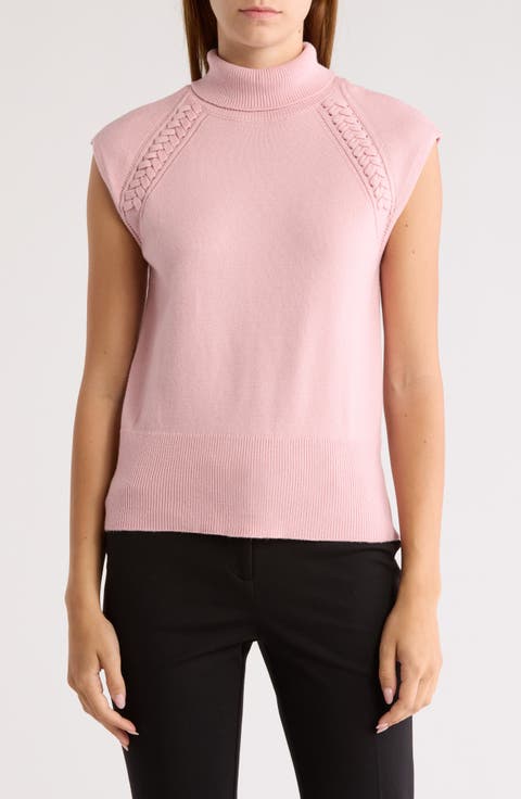 Mock Neck Sleeveless Sweater