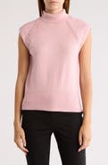 Ellen Tracy Mock Neck Sleeveless Sweater